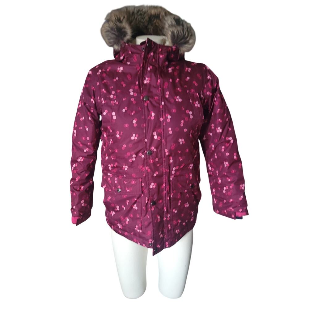 Lands end girls 10-12 Kids Expedition Down Waterproof Winter Parka Color pink